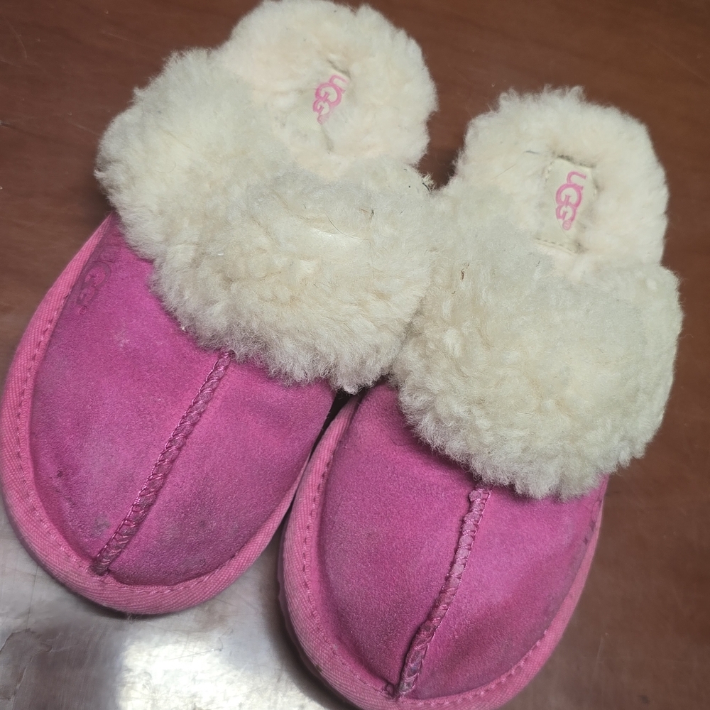 Ugg Cozy II Pink Suede Slip On Slippers
